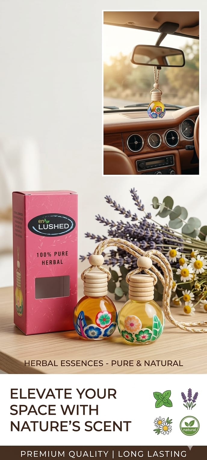 Hanging Pod Herbal Car | Home Freshener| Rose Rush